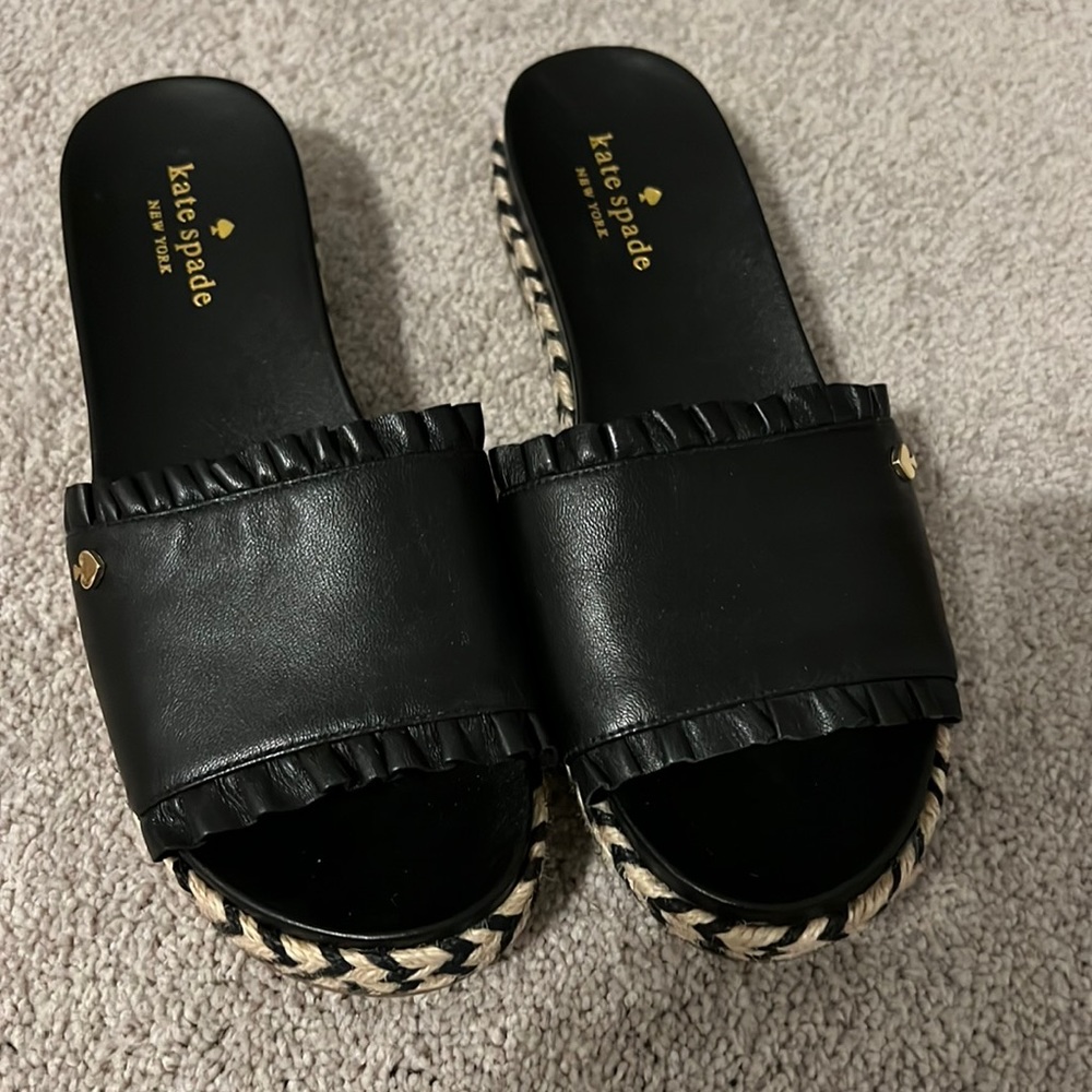 Kate Spade Black Leather Sandals